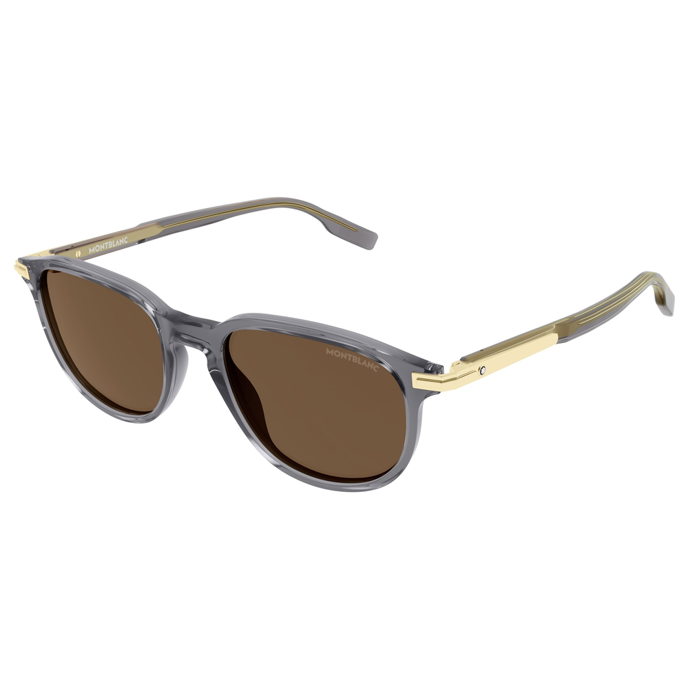 Mont Blanc MB0276S Sunglasses Grey Acetate/Metal Rectangle